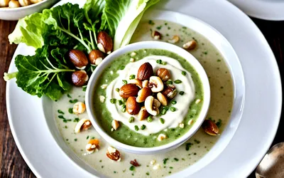 Velouté de laitue aux noisettes : recette facile et gourmande
