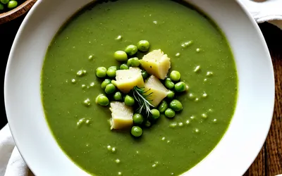 Recette facile de velouté de petits pois frais onctueux