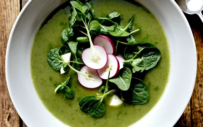 Velouté aux fanes de radis facile et gourmand - Recette saine et rapide