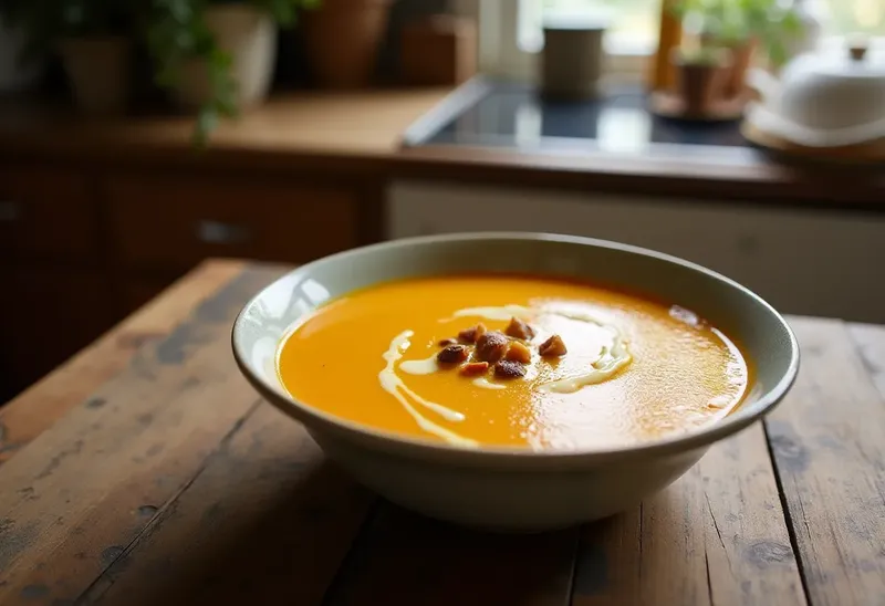 Velouté onctueux de courge et marrons, recette facile et gourmande
