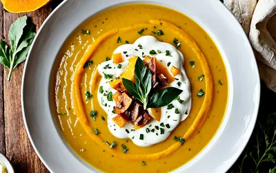 Velouté de courge muscade facile et rapide - Recette réconfortante d'automne