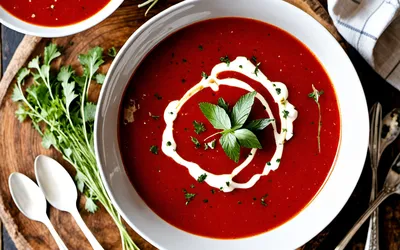 Recette facile de velouté de poivrons rouges grillés onctueux