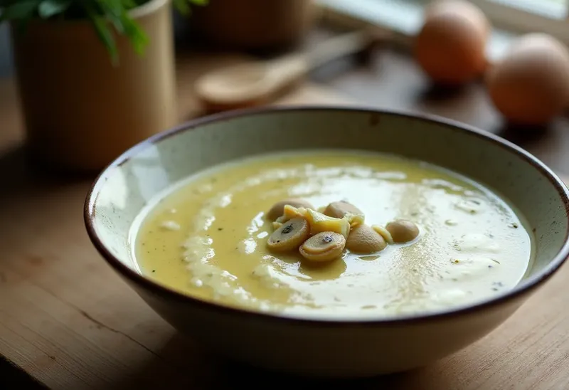 Velouté raffiné aux huîtres, poireaux et safran