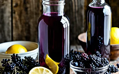 Recette Facile de Vin de Baies de Sureau Maison - Boisson Naturelle et Savoureuse