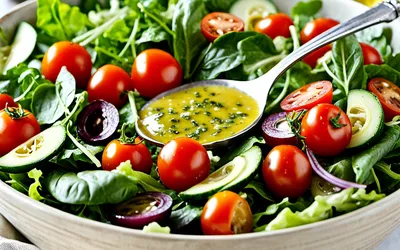 Vinaigrette minceur légère au bouillon pour salade - recette facile et saine