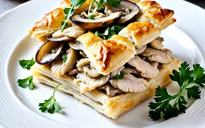 Recette facile de vol-au-vent classique au poulet et champignons