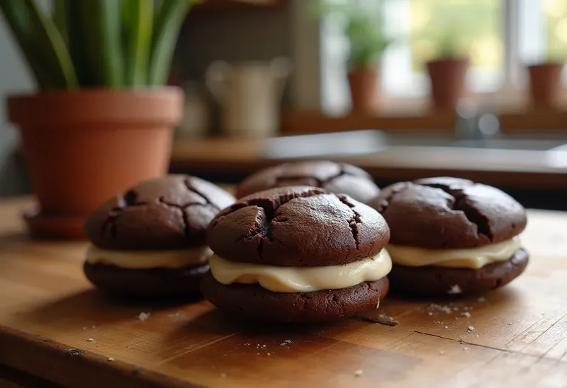 Whoopie pies moelleux au chocolat et crème vanillée