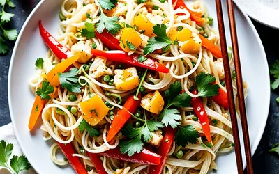 Recette facile de wok de nouilles sautées à la thaïlandaise