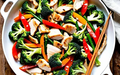 Recette facile de wok de poulet aux légumes croquants et sauce parfumée
