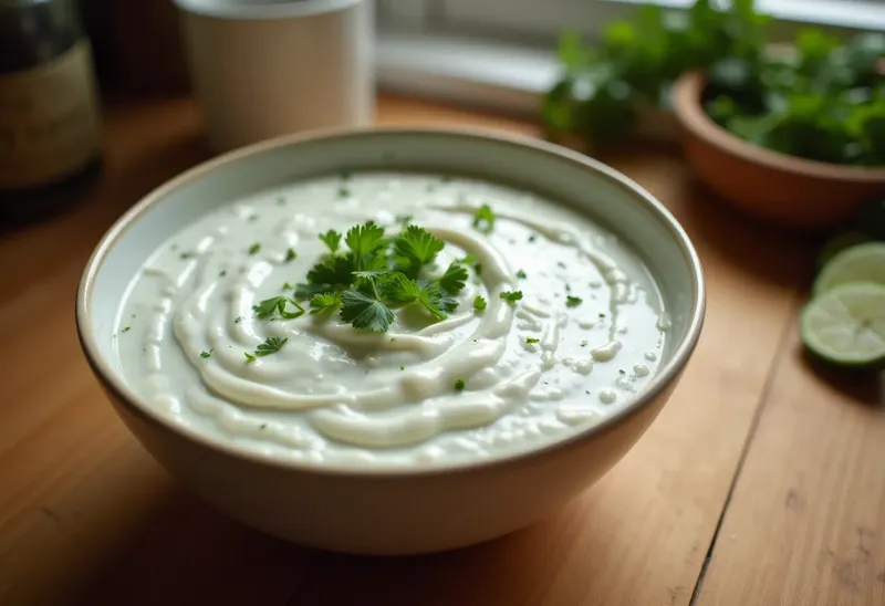 Yaourt frais au concombre, persil et coriandre : recette légère et savoureuse