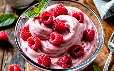 Recette facile de yaourt glacé à la framboise maison
