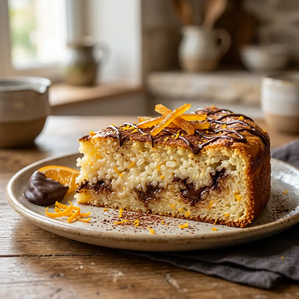 Gâteau de riz orange et chocolat : la recette fondante ...