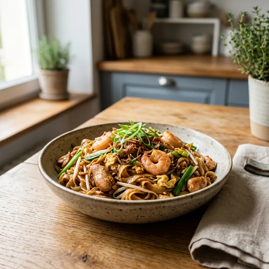 Nouilles de riz au poulet : la recette malaisienne - LesBonnesRecettes.fr