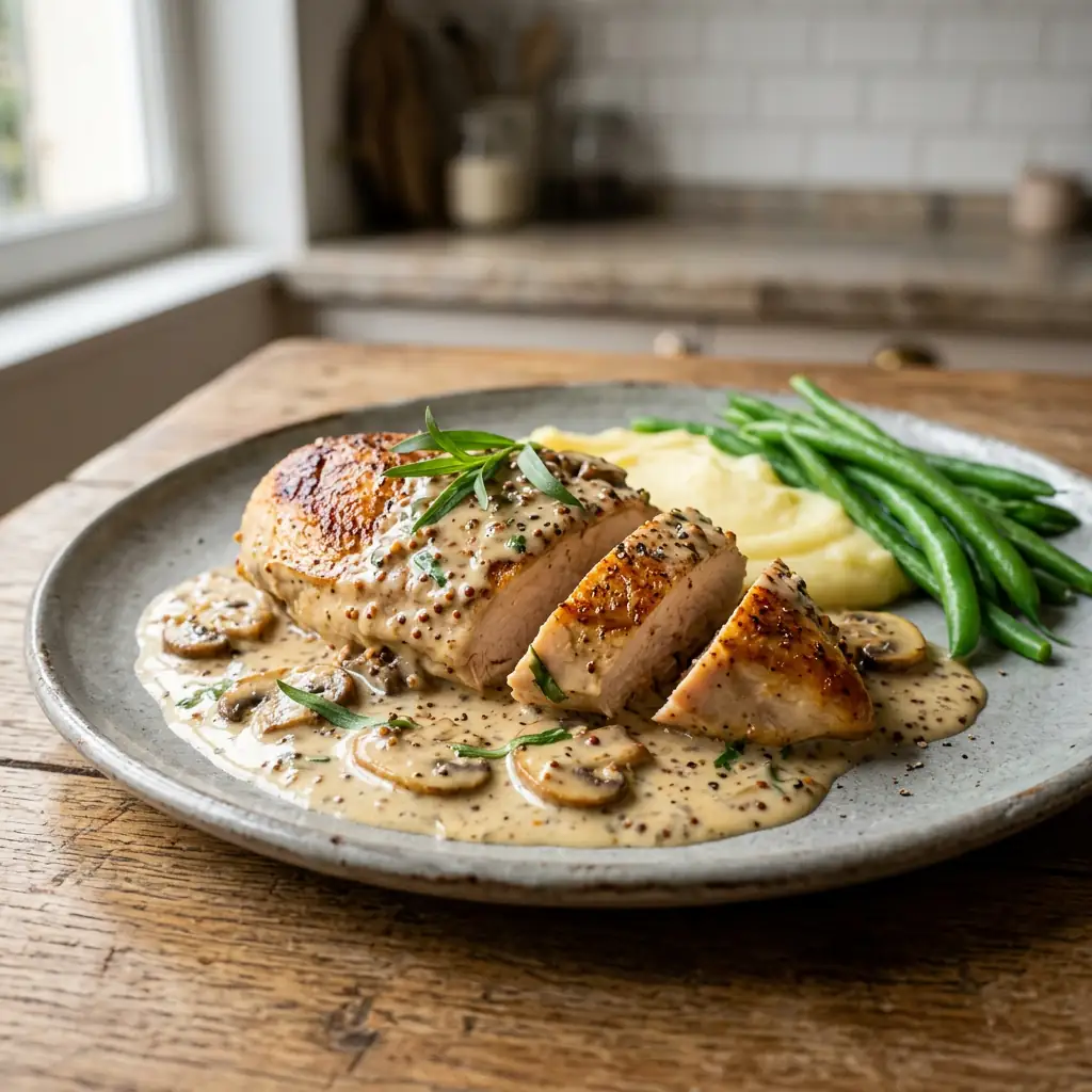 Poulet moutarde et estragon : la recette onctueuse - LesBonnesRecettes.fr