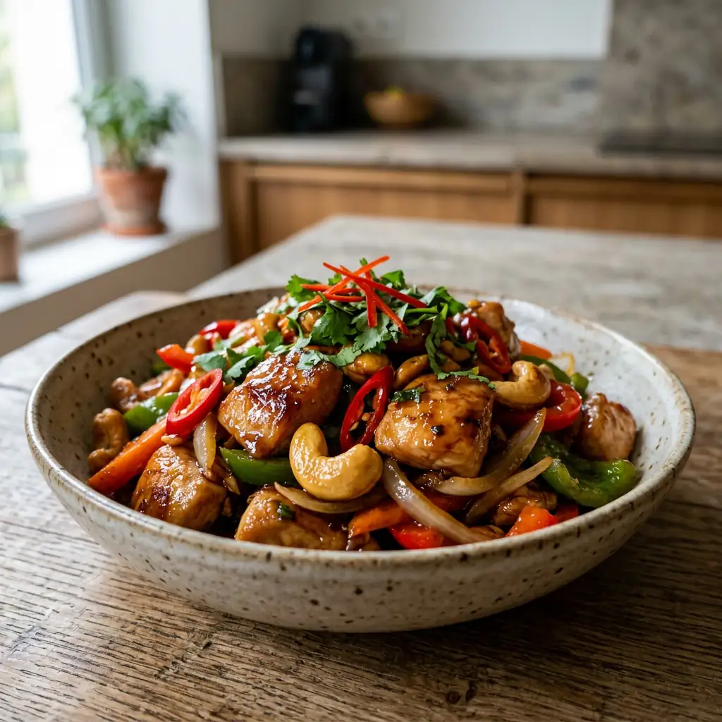 Poulet Thaï aux noix de cajou la recette au wok LesBonnesRecettes.fr — free download