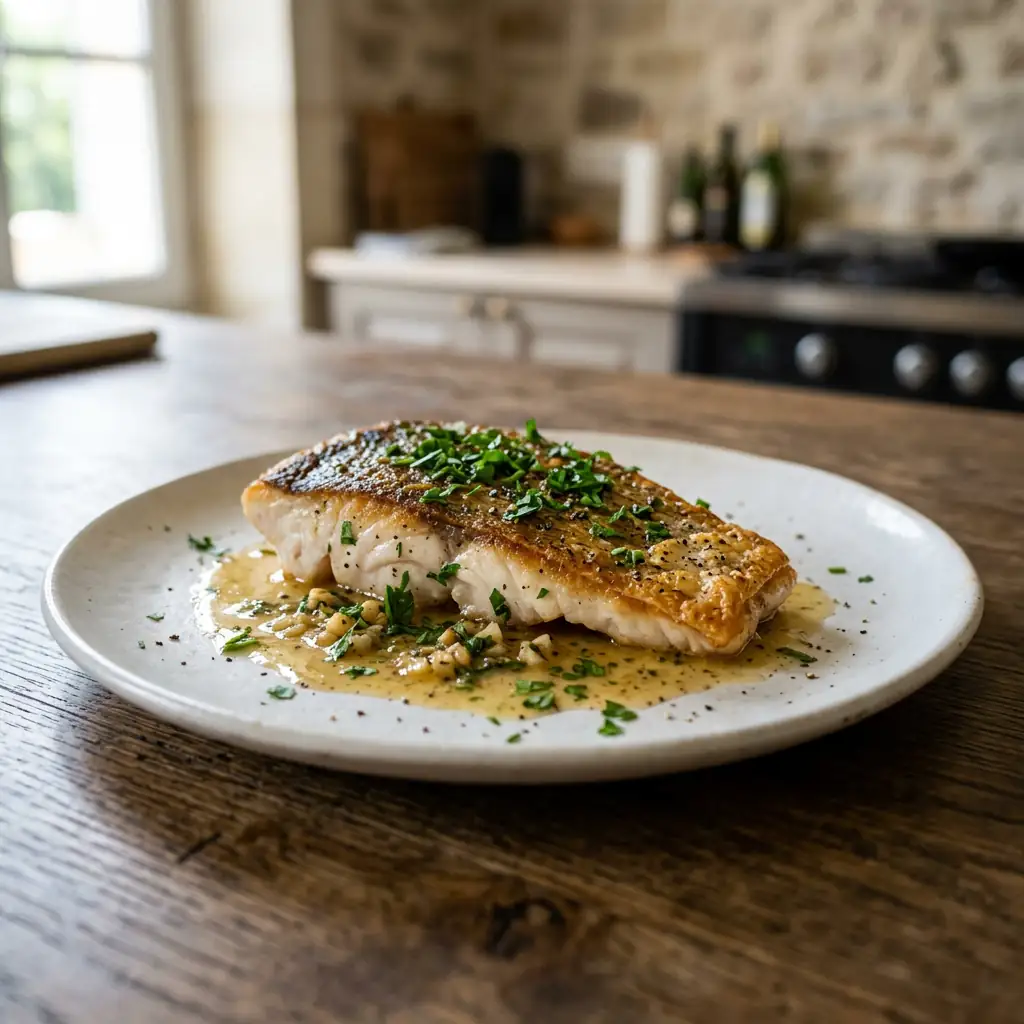 Recette de Rascasse Poêlée : Peau Croustillante en 10 min ...