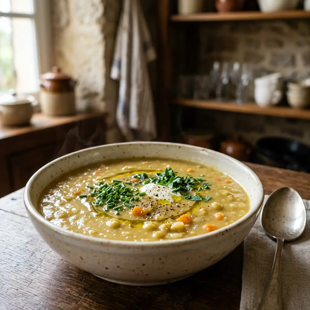 Recette de soupe aux pois cassés onctueuse et saine - LesBonnesRecettes.fr